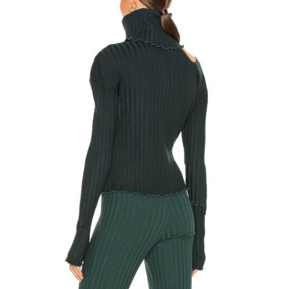 Lovers and Friends Cut Out Ribbed Turtleneck Shirt - Picture 2 of 10